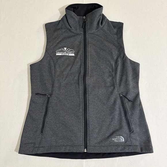 The North Face Vest Womens Medium Grey American Family Field Embroidered - Picture 1 of 9